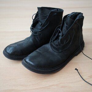 Marsell black calfskin lace up boots